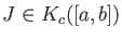 $J\in K_c([a,b])$